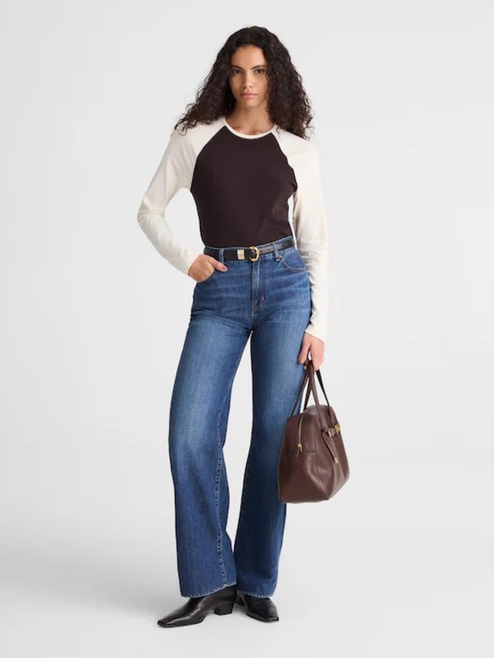 Madewell Baseball Long-Sleeve Tee in Vintage Jersey size small - Picture 2 of 4